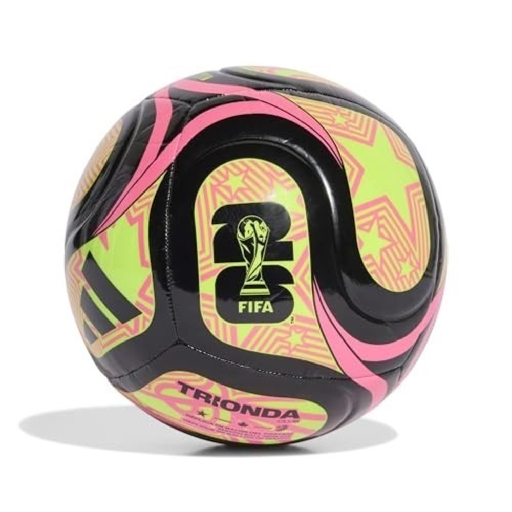 Adidas TRIONDA CLUB Soccer Ball Size 5 JD8053 World Cup Seamless PU Black Pink